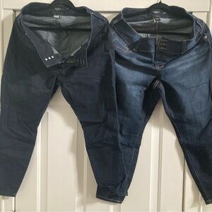 Set of 2 Torrid Dark and Medium Blue Skinny Jeans